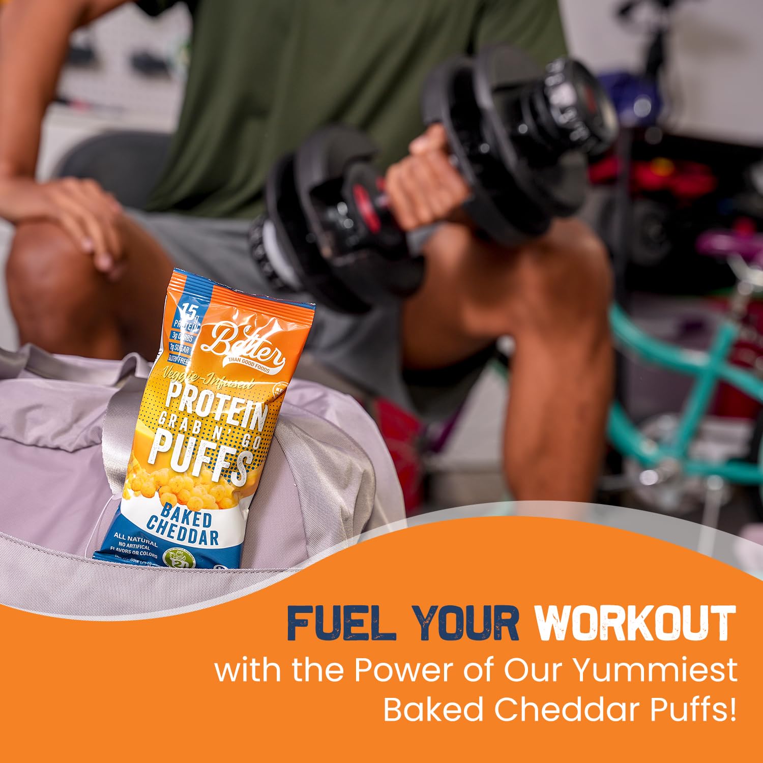 Puffs con vitaminas y antioxidantes de Better Than Good para energía diaria