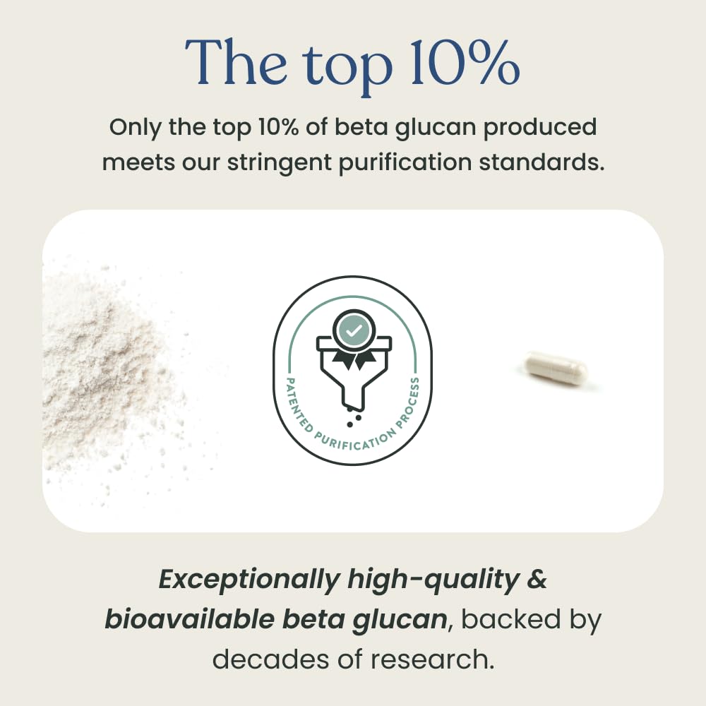 Better Way Health Beta Glucan 100 cápsulas con agua para tomar en ayunas.