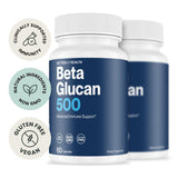 Cápsulas Better Way Health Beta Glucano 500 para consumo diario.