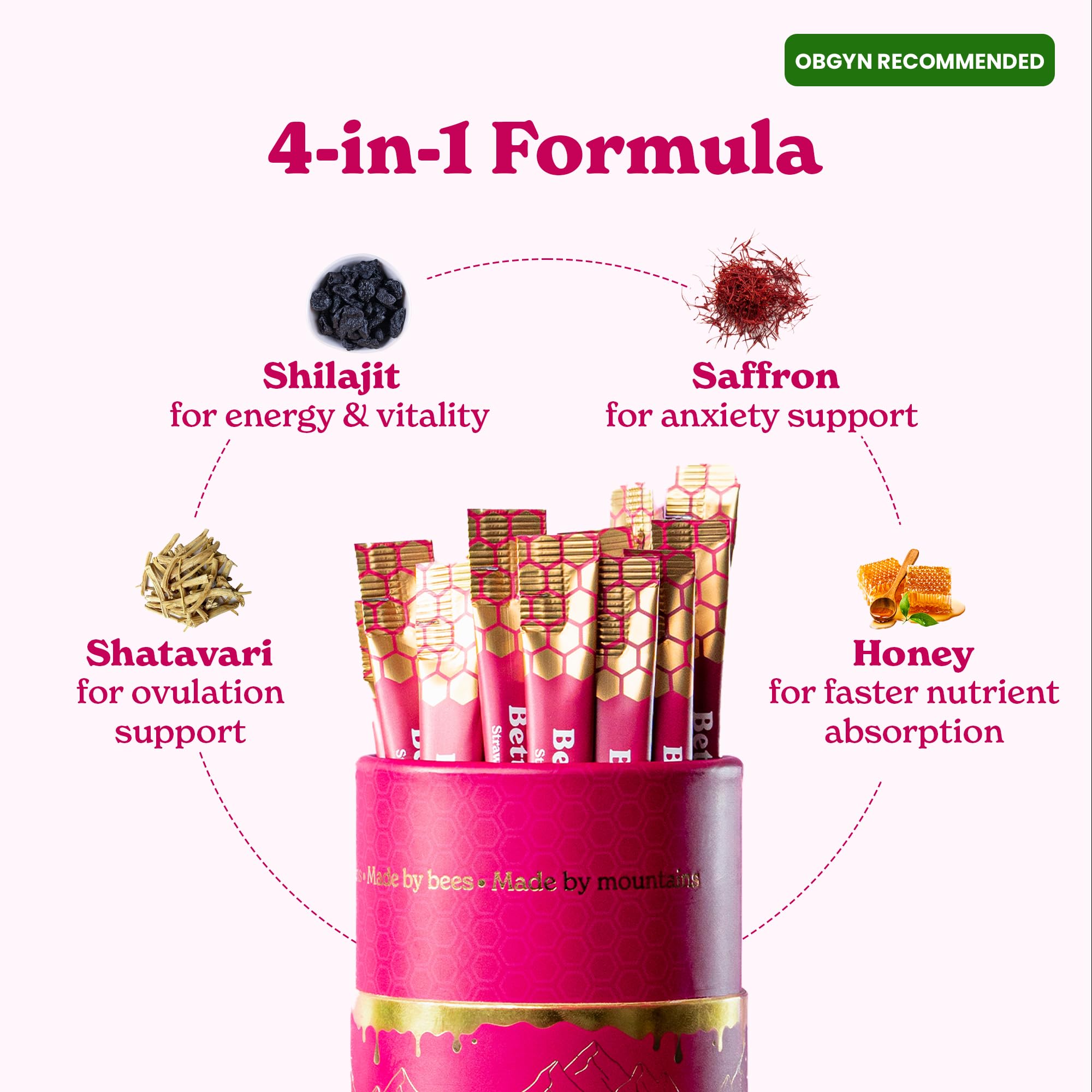 BetterAlt SHE-Lajit ingredientes naturales con shilajit y shatavari para equilibrio.