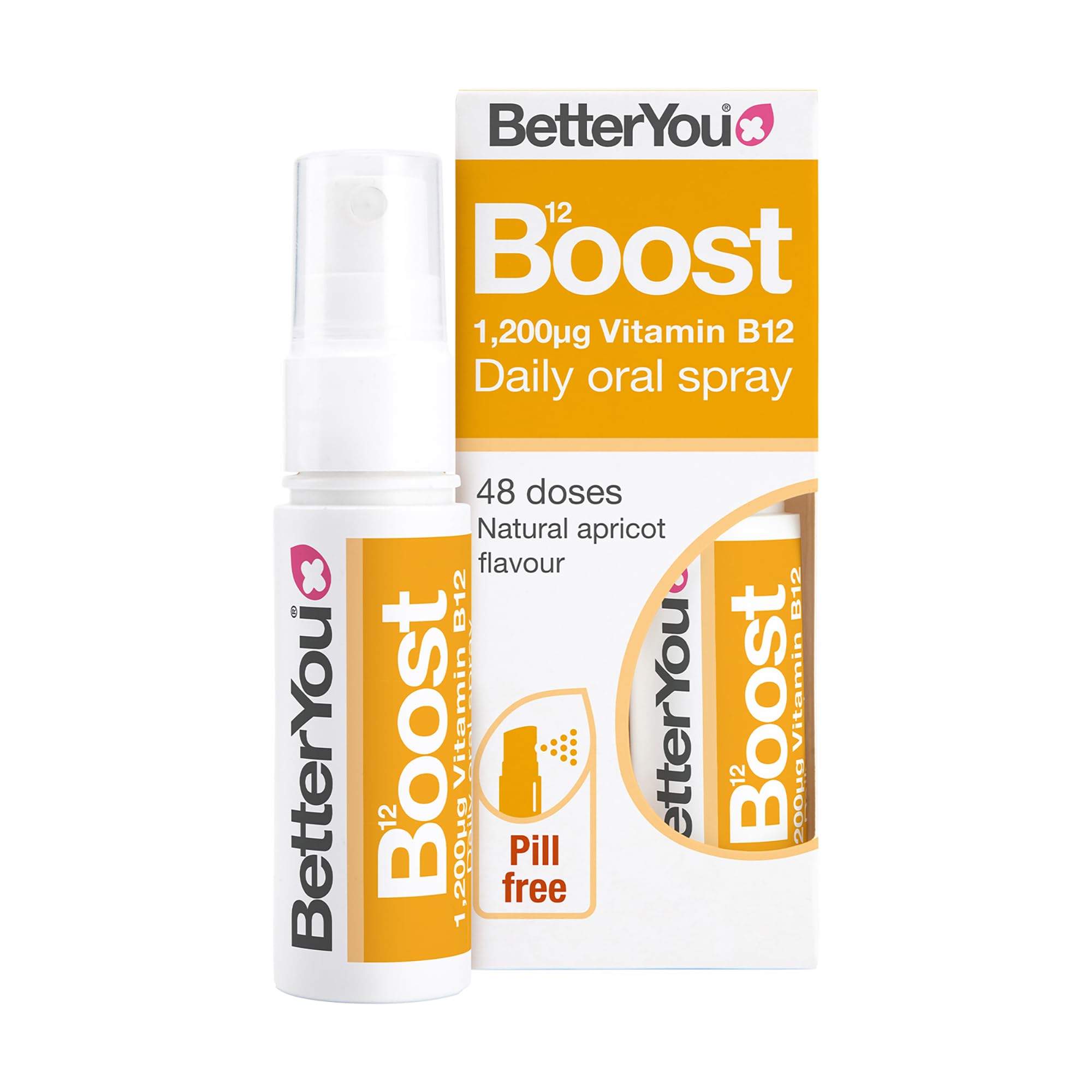 BetterYou B12 etiqueta detalle, información clara del producto.