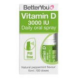 Ingredientes naturales de BetterYou D3000 sin modificados genéticamente
