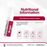 BetterYou Hierro 5 spray bucal, sabor granada natural.