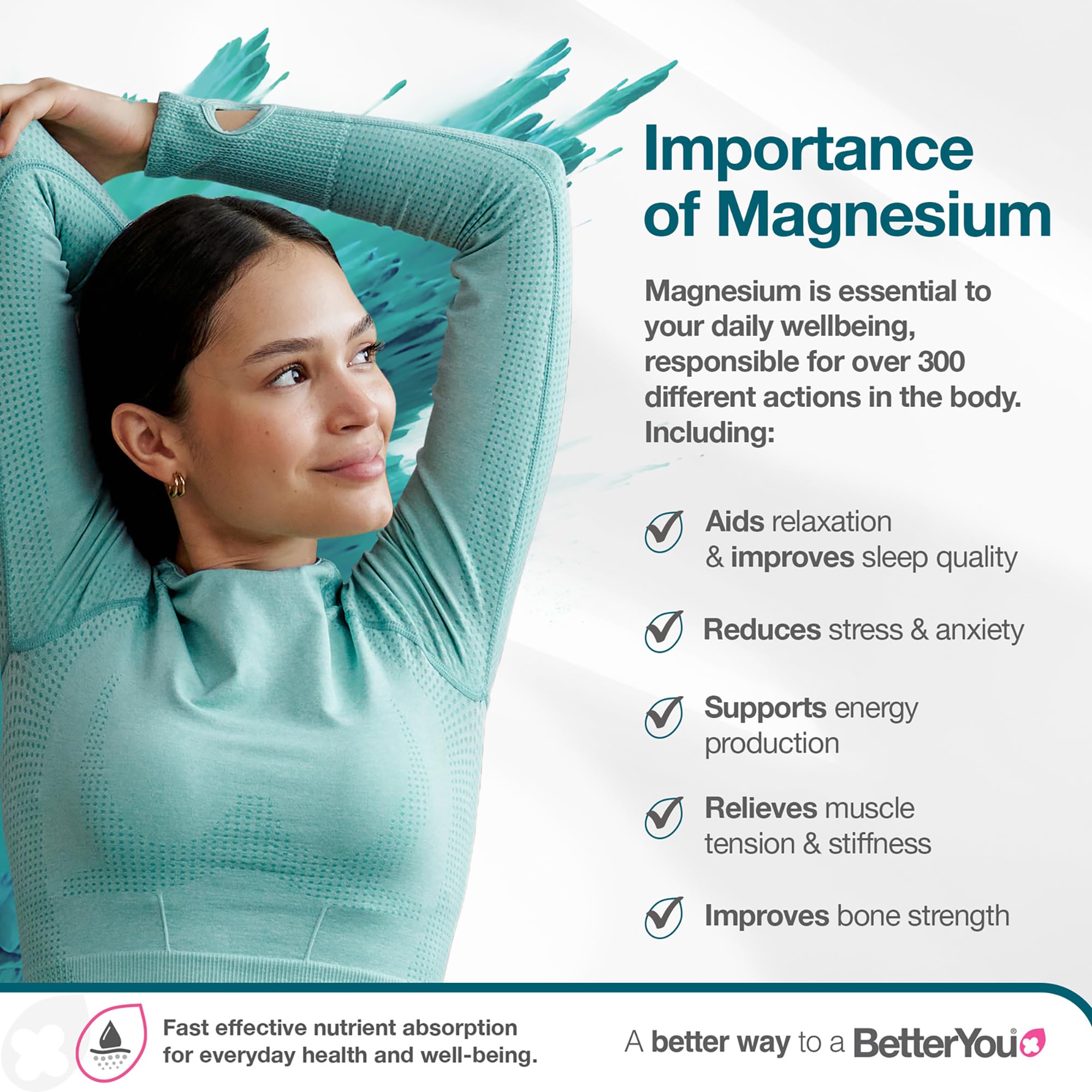 BetterYou Magnesium Oil Spray: masaje muscular para apoyo a la recuperación.