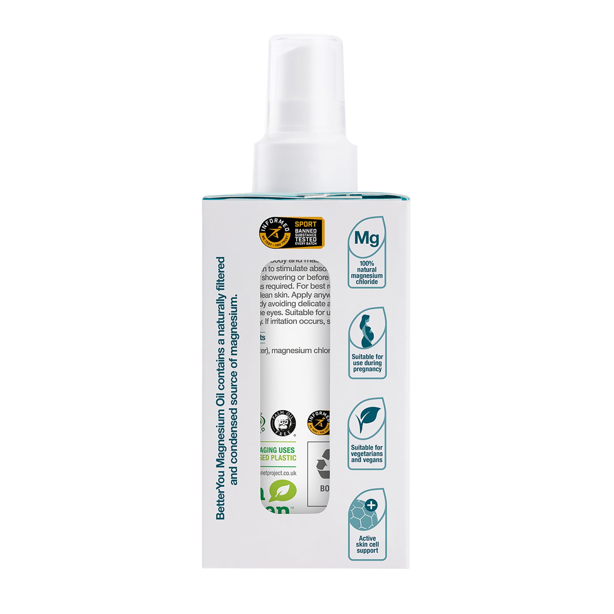 BetterYou Magnesium Oil Spray: adecuado para todas las edades y pieles.