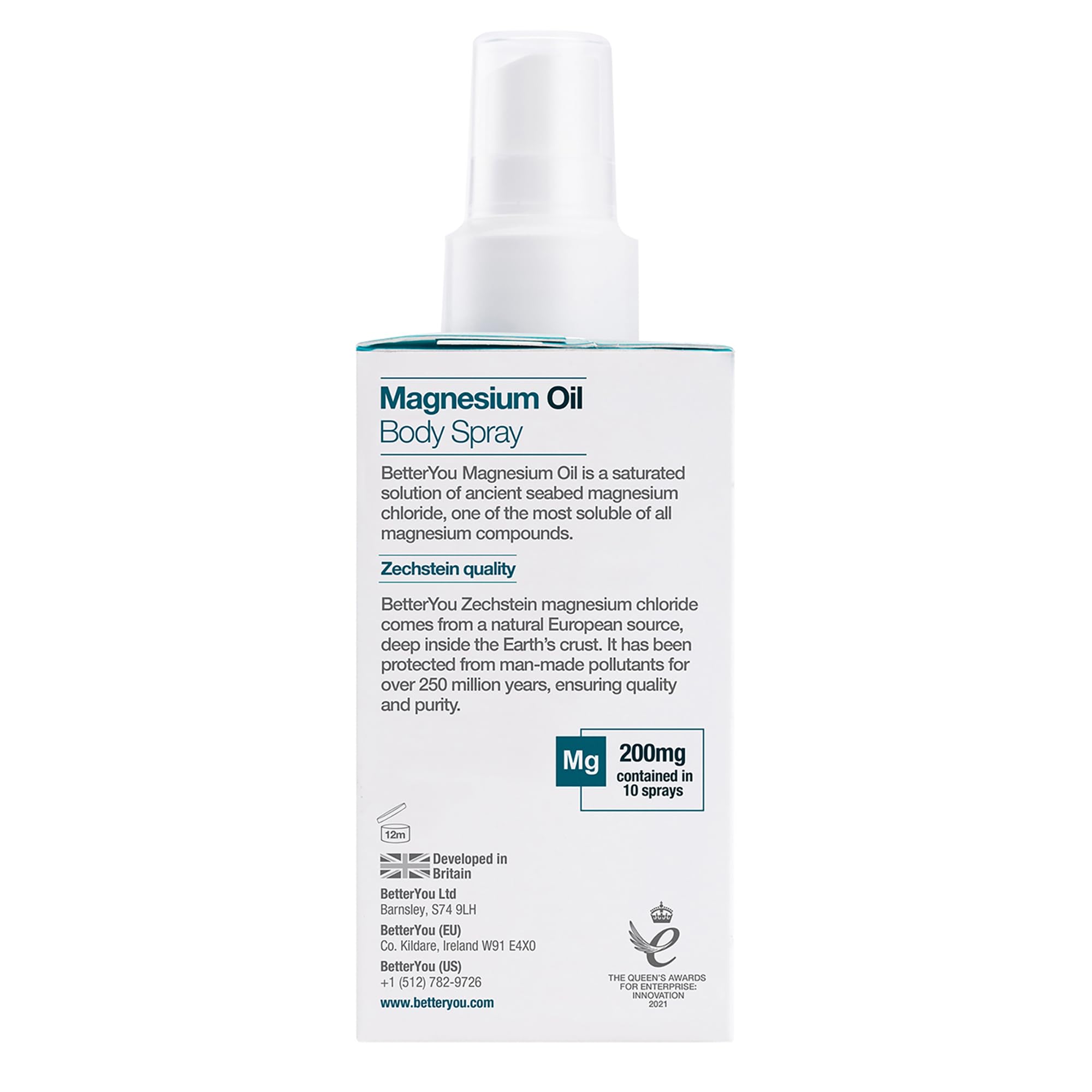 BetterYou Magnesium Oil Spray: uso diario para el bienestar corporal.
