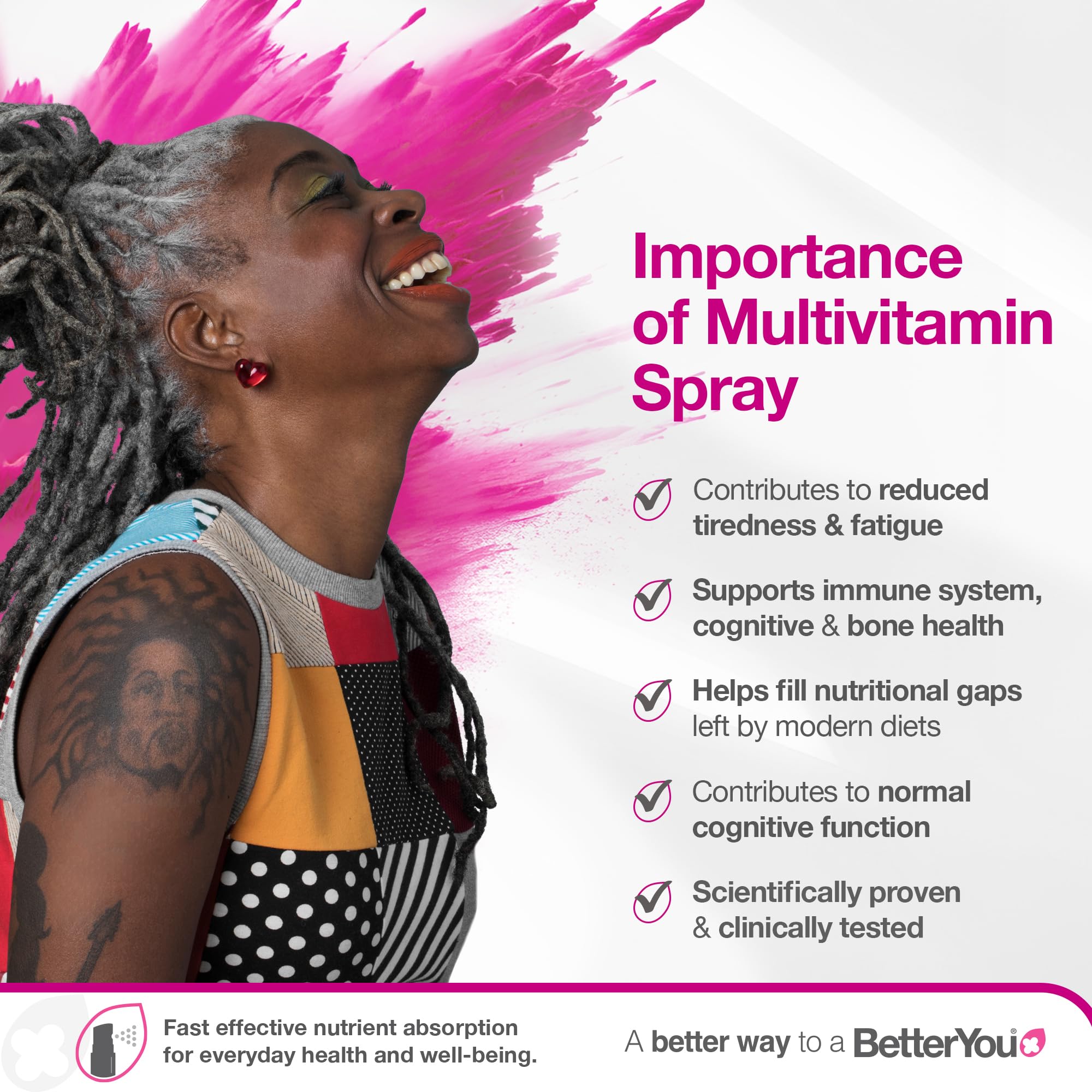 BetterYou MultiVit frasco de 25 ml para uso diario