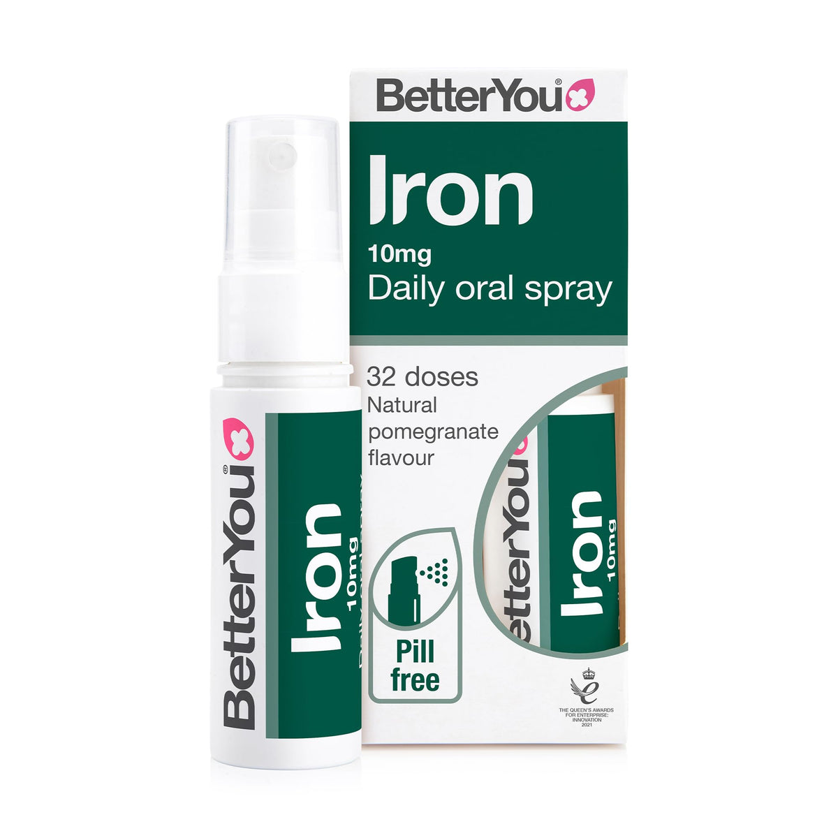 BetterYou Natural Iron: absorción rápida con spray suave para la toma diaria