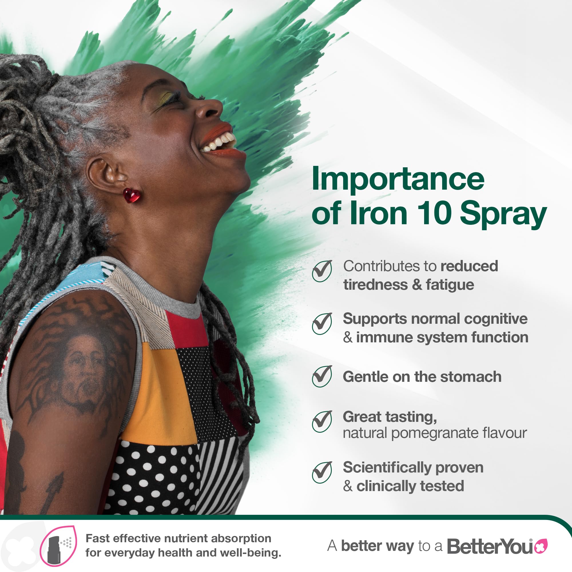 BetterYou Natural Iron: 32 dosis diarias para una ingesta continua