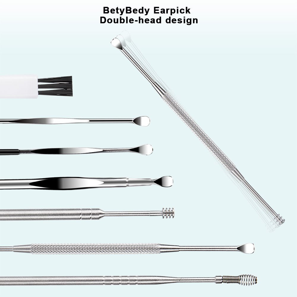 Cureta para cerumen BetyBedy acero inoxidable, duradera y fácil de limpiar