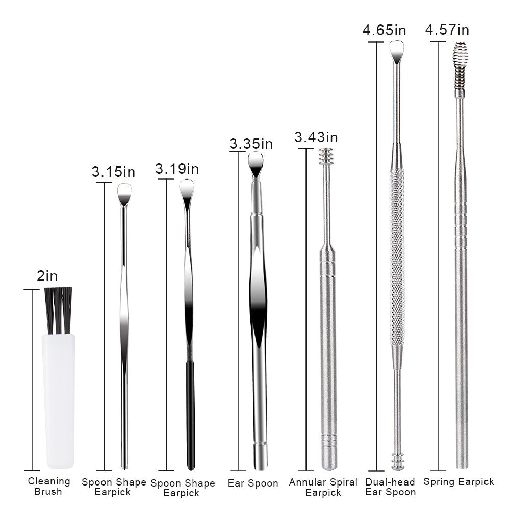 Cureta de oreja BetyBedy con cabeza doble espiral para uso preciso