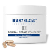 Dermal Repair de Beverly Hills MD, cápsula en primer plano para apoyar elasticidad y humedad de la piel.