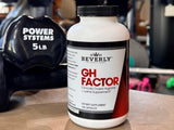 Beverly International GH Factor, cápsulas listas para tomar, posible apoyo a recuperación posentrenamiento.