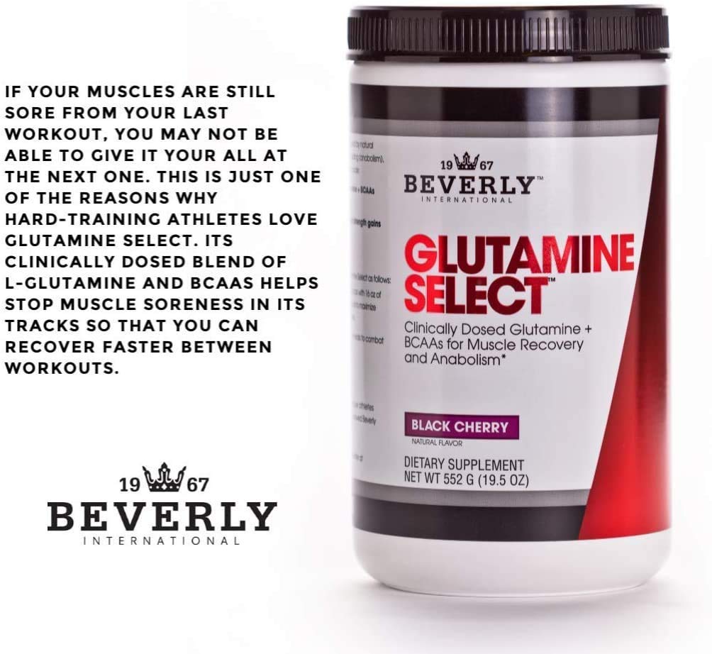 Sabor cereza negra natural de Beverly International Glutamine Select