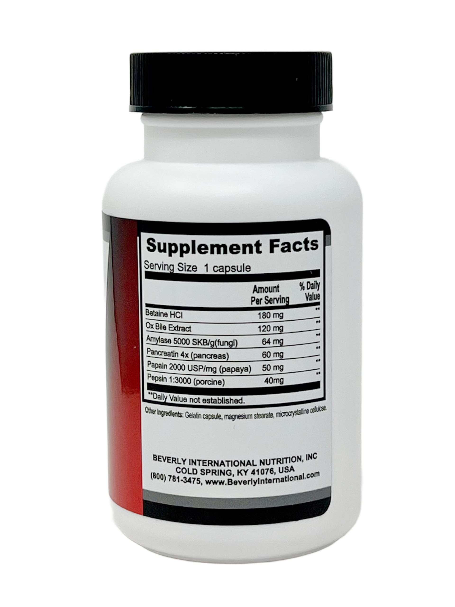 Beverly International MEC, cápsulas para facilitar la digestión de proteínas y carbohidratos.