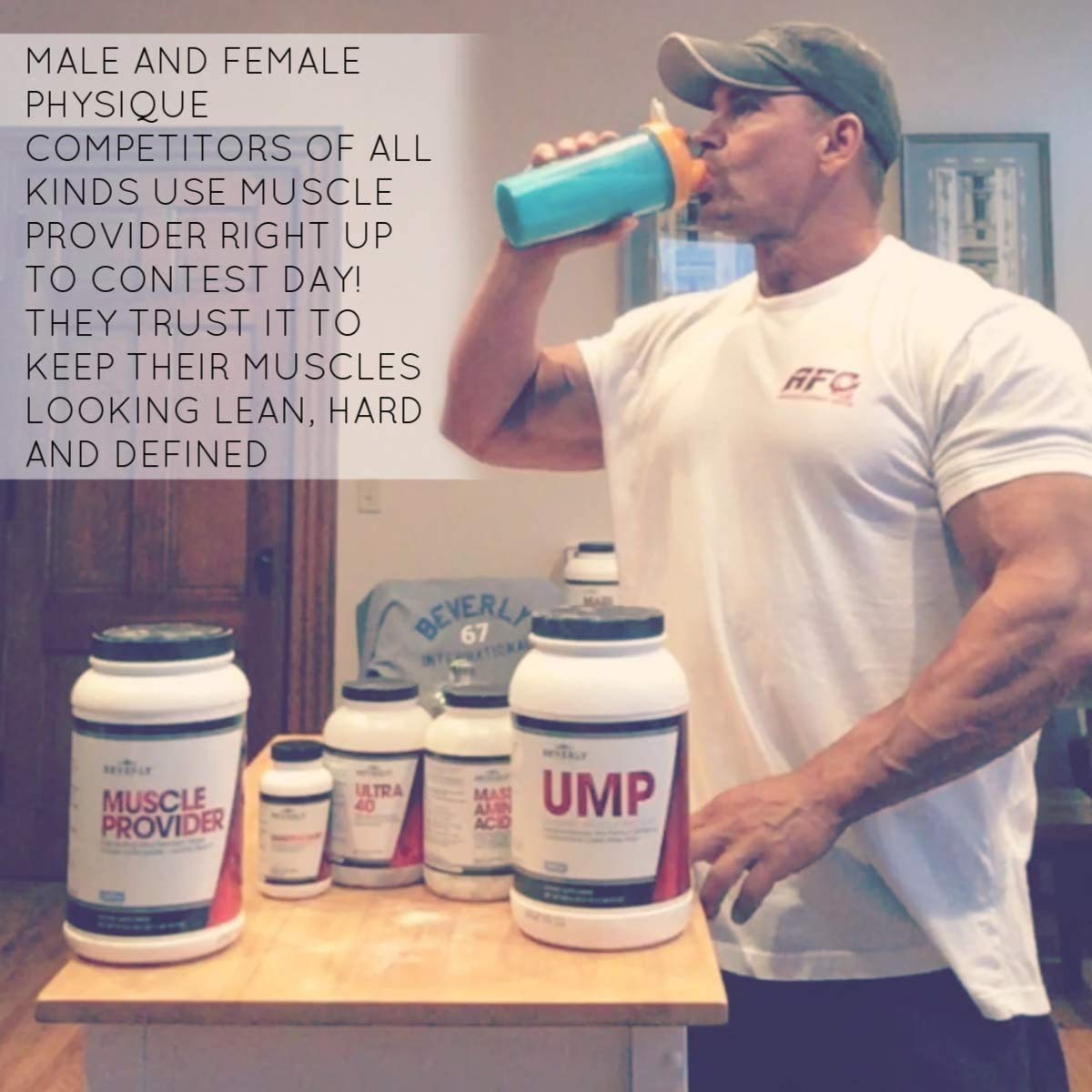Muscle Provider de Beverly International, post-entrenamiento ligero y rápido.