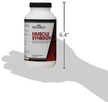 Beverly International Muscle Synergy: envase y etiqueta como parte de la rutina de musculación.