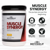 Beverly International Muscle Synergy dosis con L-Arginina y creatina, posibles mejoras en rendimiento.