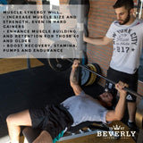 Beverly International Muscle Synergy uso pre-entrenamiento, limón aporta sabor y foco.