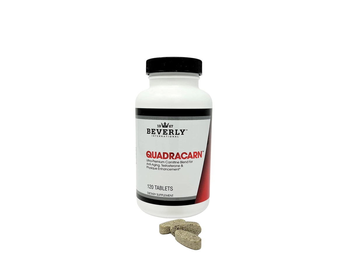 Beverly International Quadracarn botella, dosis diaria para energía sostenida.