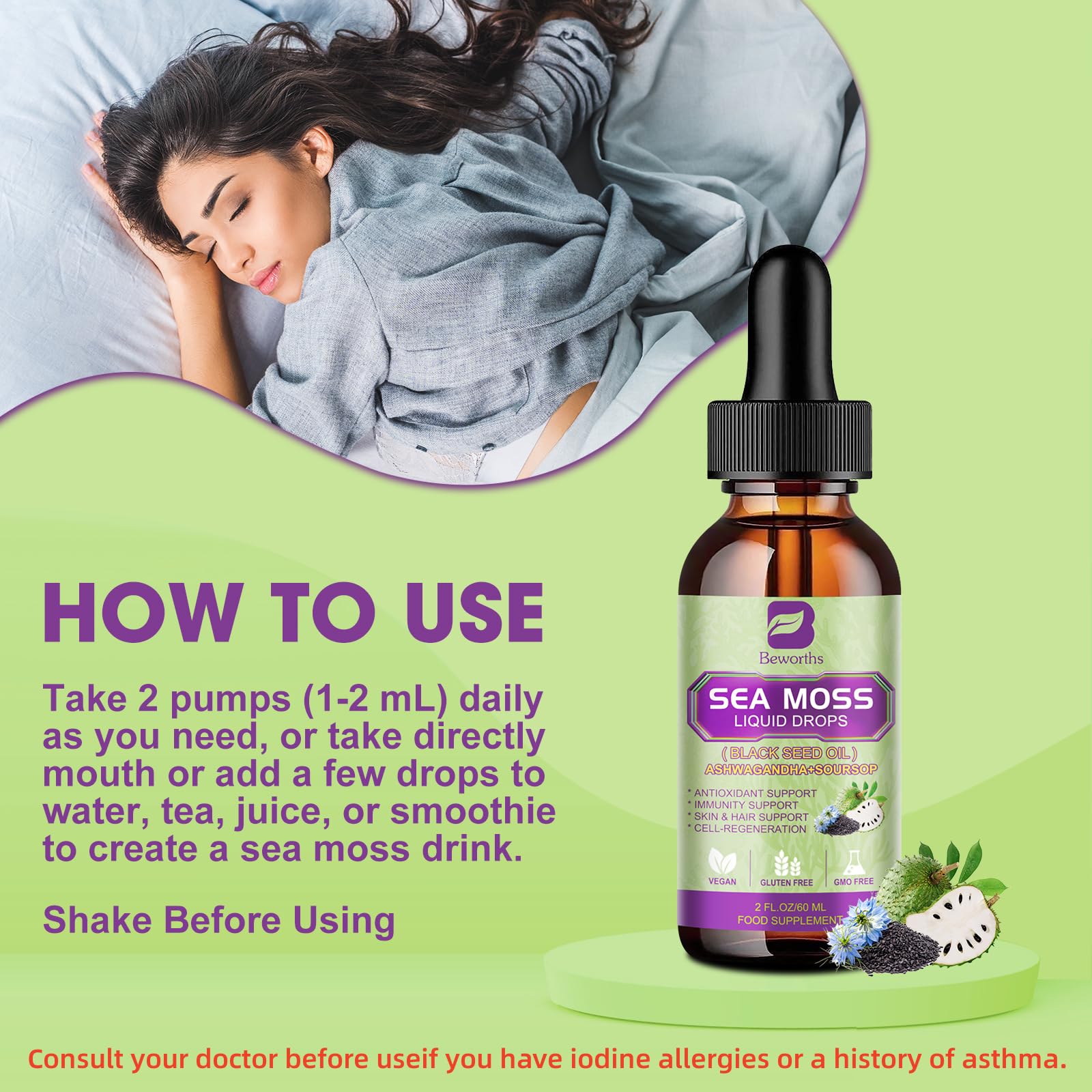 Frasco Beworths sobre superficie natural, ideal para tu rutina diaria.