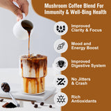 B BEWORTHS Mushroom Coffee: energía sostenida con cafeína baja.