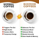 B BEWORTHS Mushroom Coffee: preparación caliente lista para la mañana.