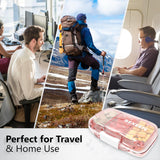 BEXEEN kit de viaje compacto para medicinas y suplementos, rosa