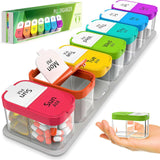 BEXEEN organizador semanal XL de pastillas con días visibles para la semana.