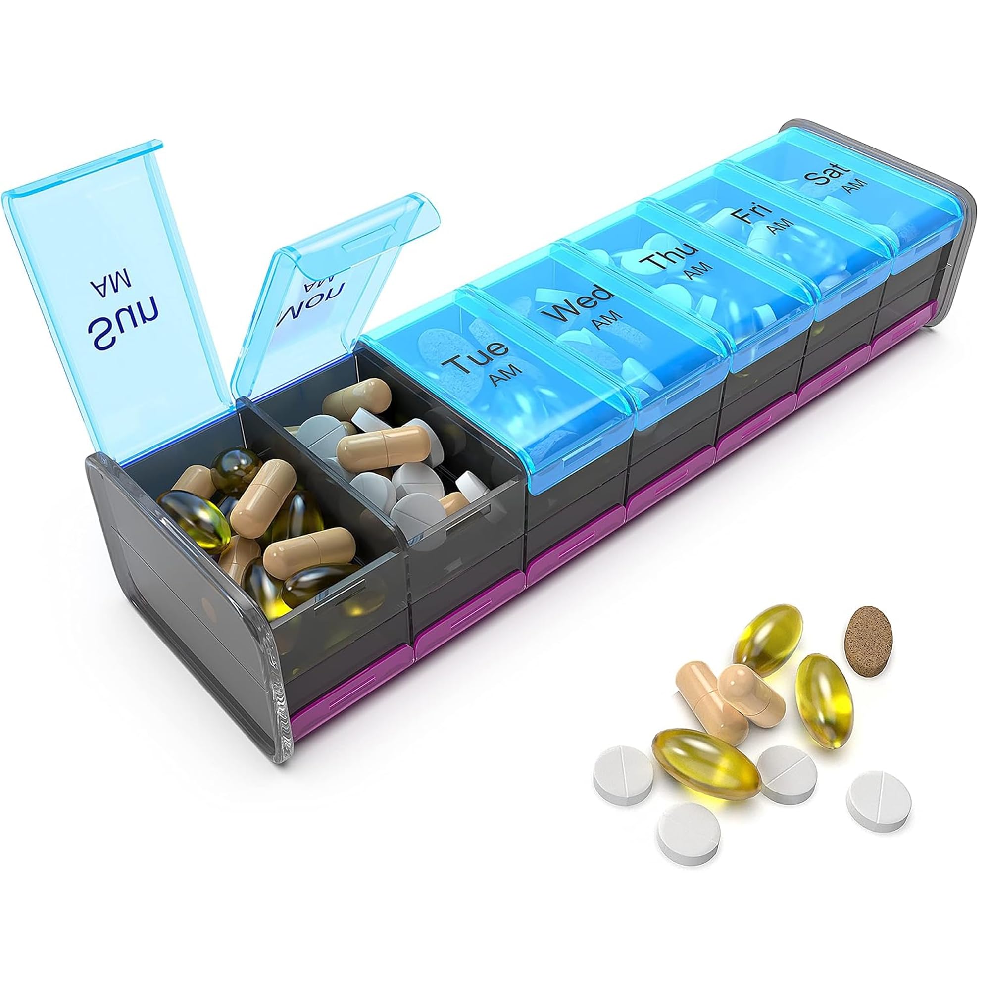 BEXEEN organizador XXL para la semana con gran capacidad