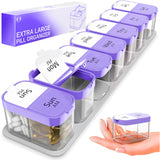 BEXEEN organizador semanal XL con alta capacidad para pastillas.