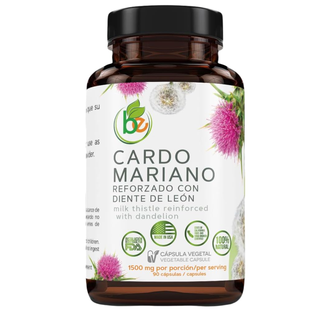 B-Experts Cardo Mariano y Diente de León, cápsulas vegetales para bienestar diario.
