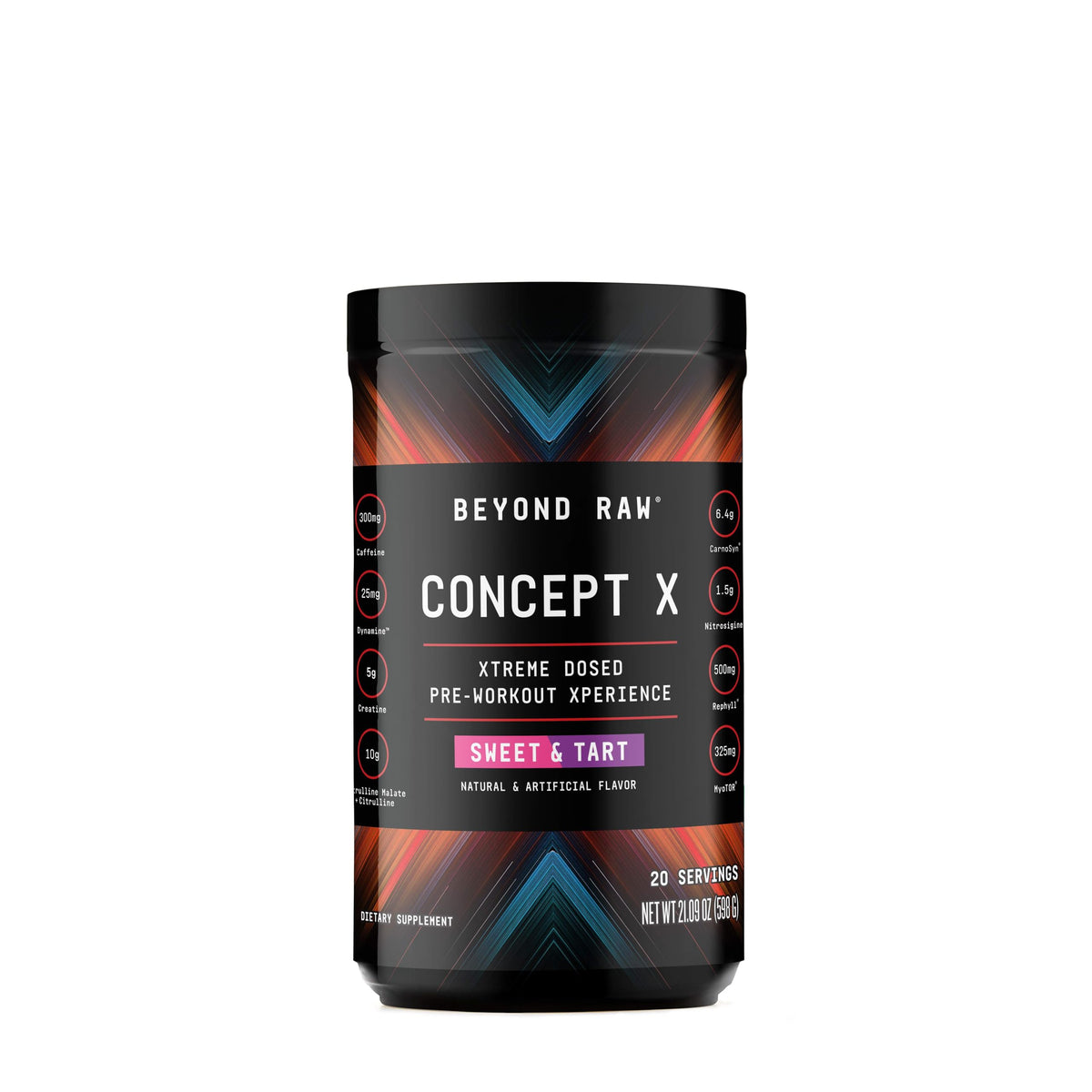BEYOND RAW Concept X lata frontal para entrenamientos intensos y energía sostenida