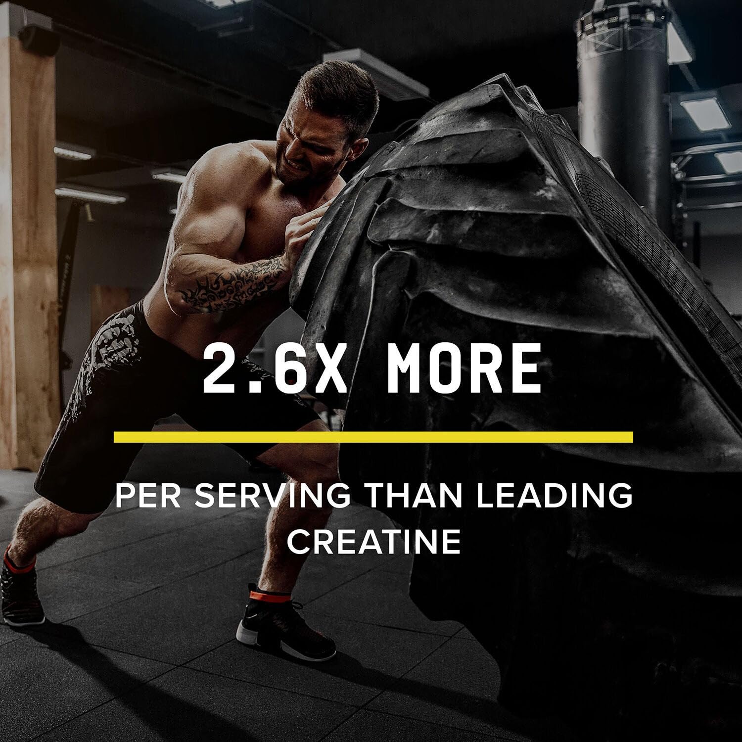BEYOND RAW Creatina HCl, disolución rápida en agua para mayor comodidad.