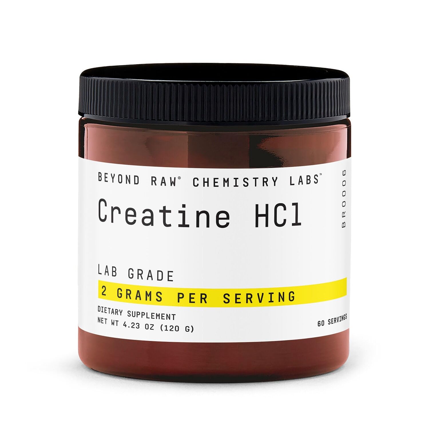 BEYOND RAW Creatina HCl en polvo: fácil de mezclar para entrenamientos intensos.