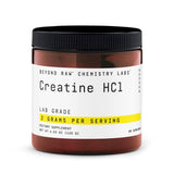 BEYOND RAW Creatina HCl en polvo: fácil de mezclar para entrenamientos intensos.