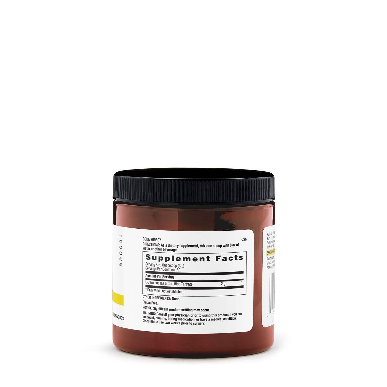 BEYOND RAW L-Carnitina polvo cuchara: medición y mezcla rápidas