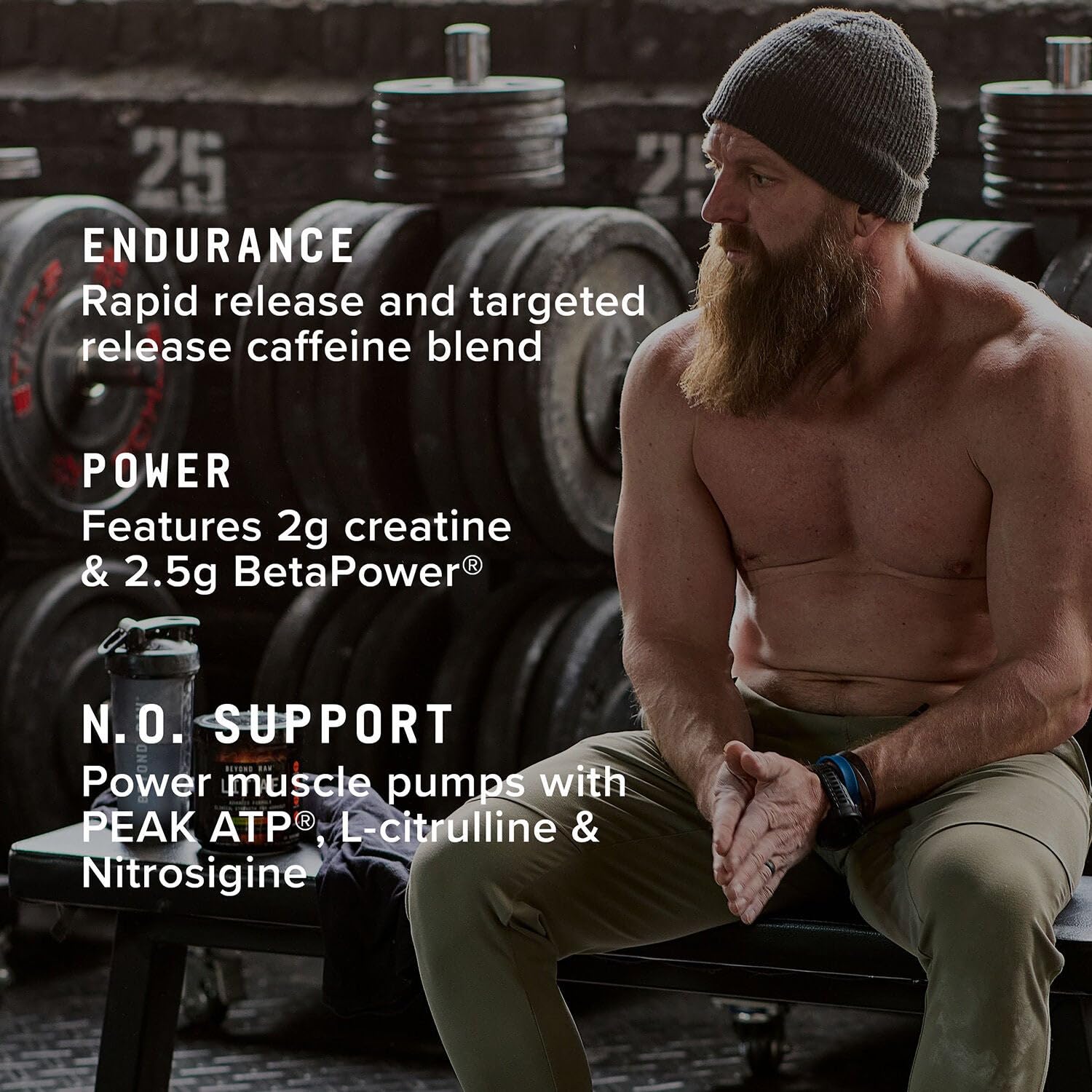 BEYOND RAW LIT AF etiqueta de cafeína rápida para energía inmediata