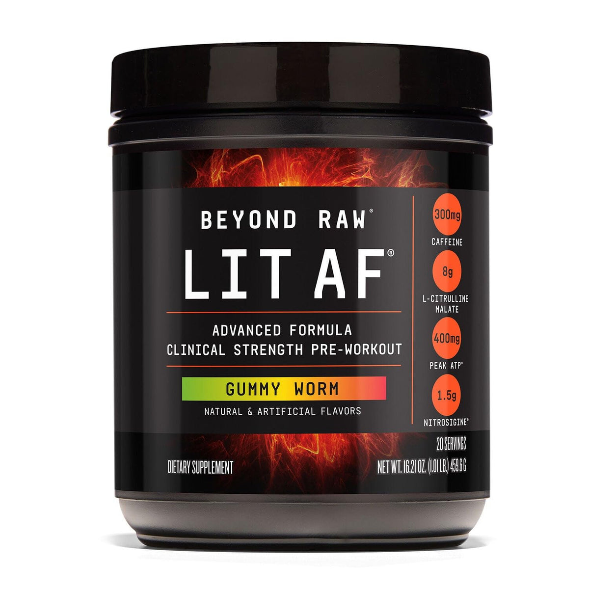 BEYOND RAW LIT AF energía rápida para entrenamientos intensos