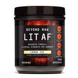 BEYOND RAW LIT AF: lata frente, sabor Limón Hielo, energía para entrenar