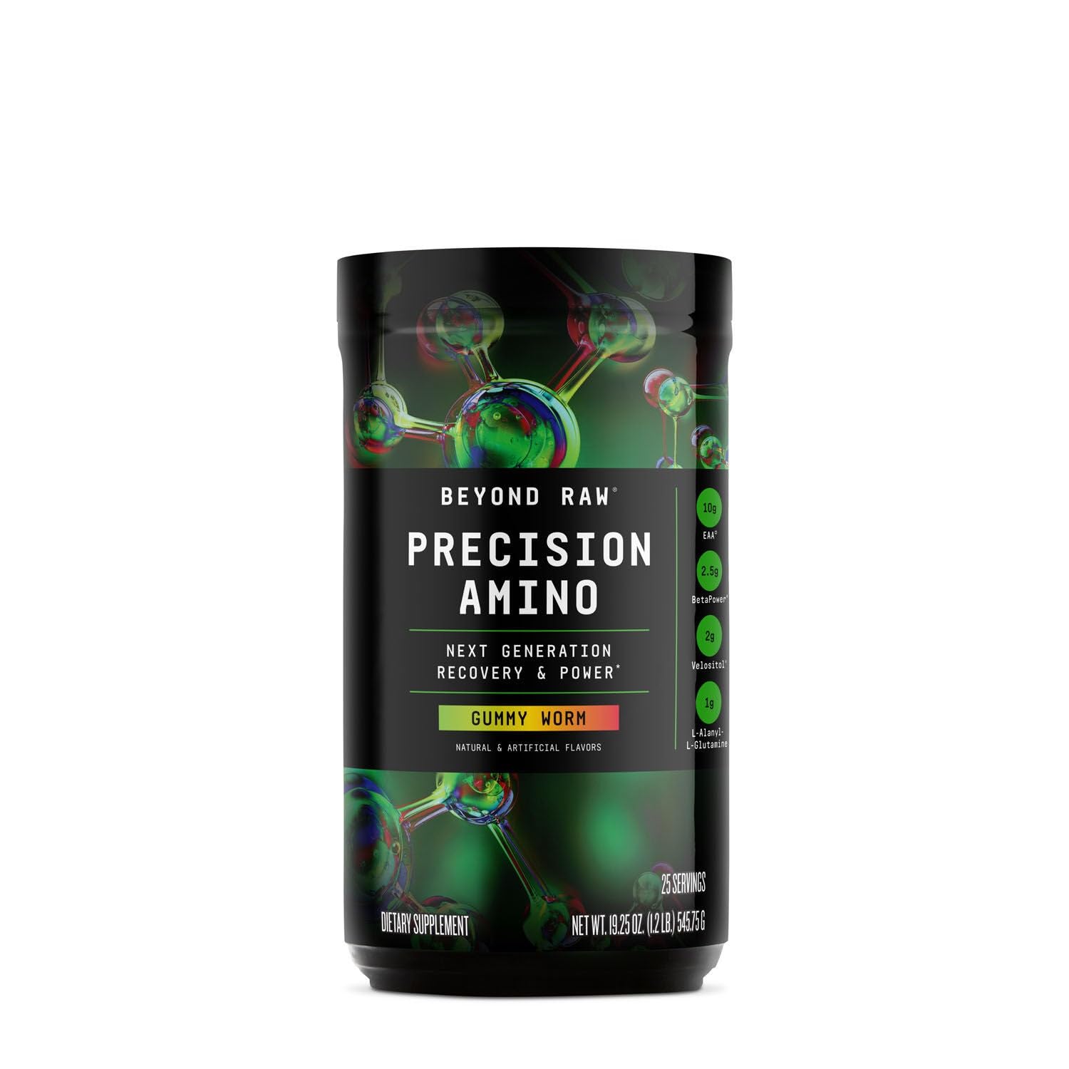BEYOND RAW Precision Amino en botella, apoyo a la recuperación muscular diaria