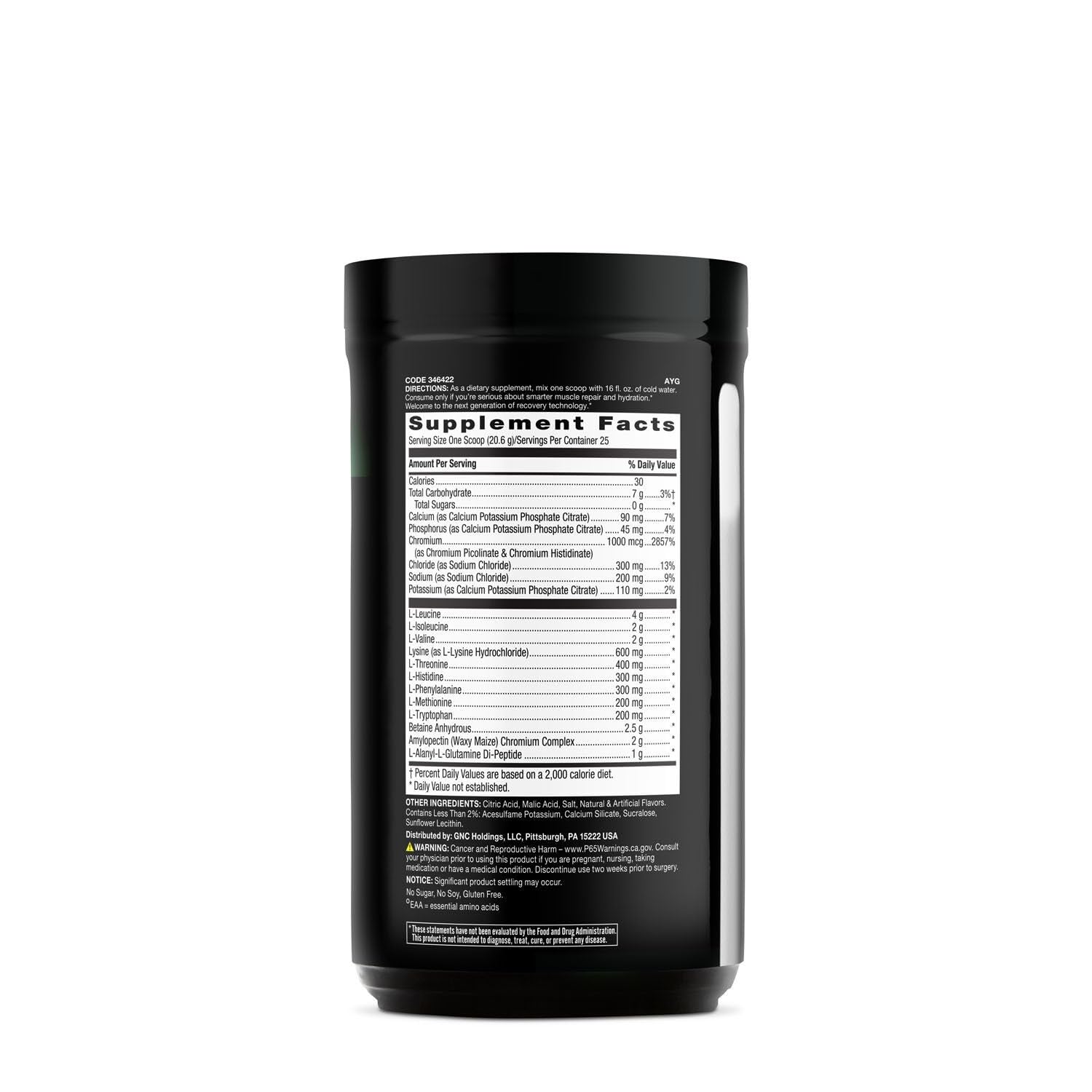 BEYOND RAW Precision Amino, vaso con mezcla para hidratar durante la sesión.