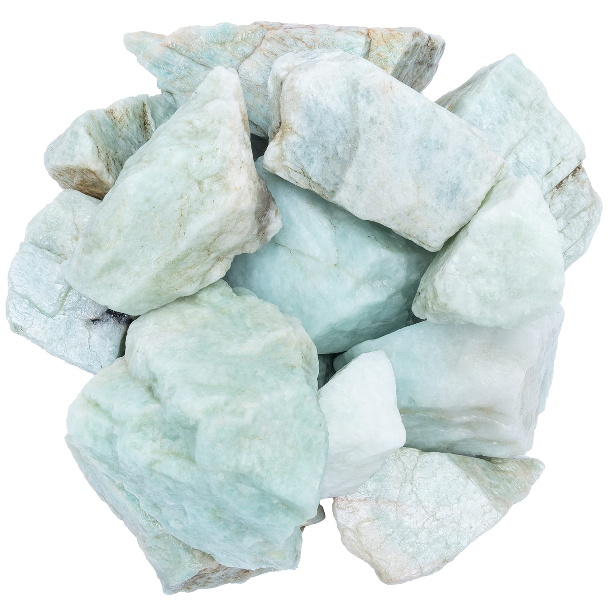 BEZAVO amazonita cristal crudo 1 lb para decoración del hogar