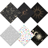 Paño BHAHB para gafas con diseño sol-luna-estrella, limpia sin rayar.