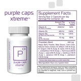 bhip Global Purple Caps Xtreme: etiqueta con uso recomendado y lista de vitaminas