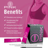 Bebida lista en agua con bhip Pink para actividad física diaria.
