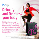 Mezcla en vaso de bhip Pink para energía rápida durante entrenamientos.