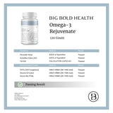 BIG BOLD HEALTH Omega-3 Rejuvenate, caja de 120 cápsulas: suministro para dos meses.