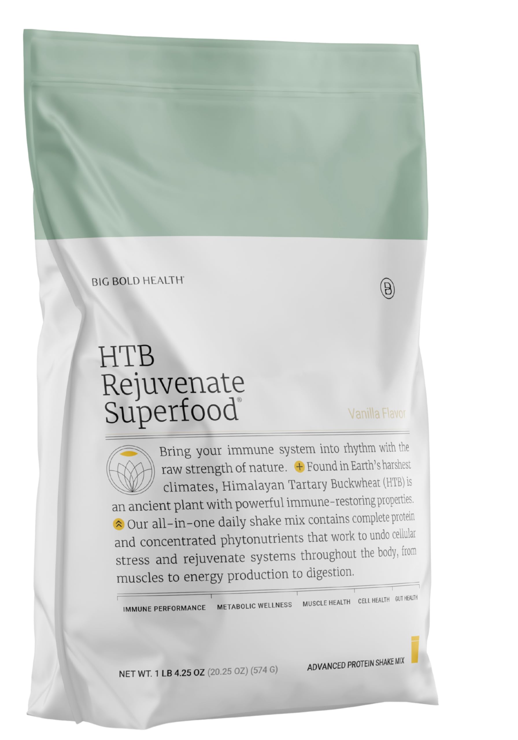 BIG BOLD HEALTH HTB Rejuvenate: saco de polvo, fuente vegetal para batidos diarios.