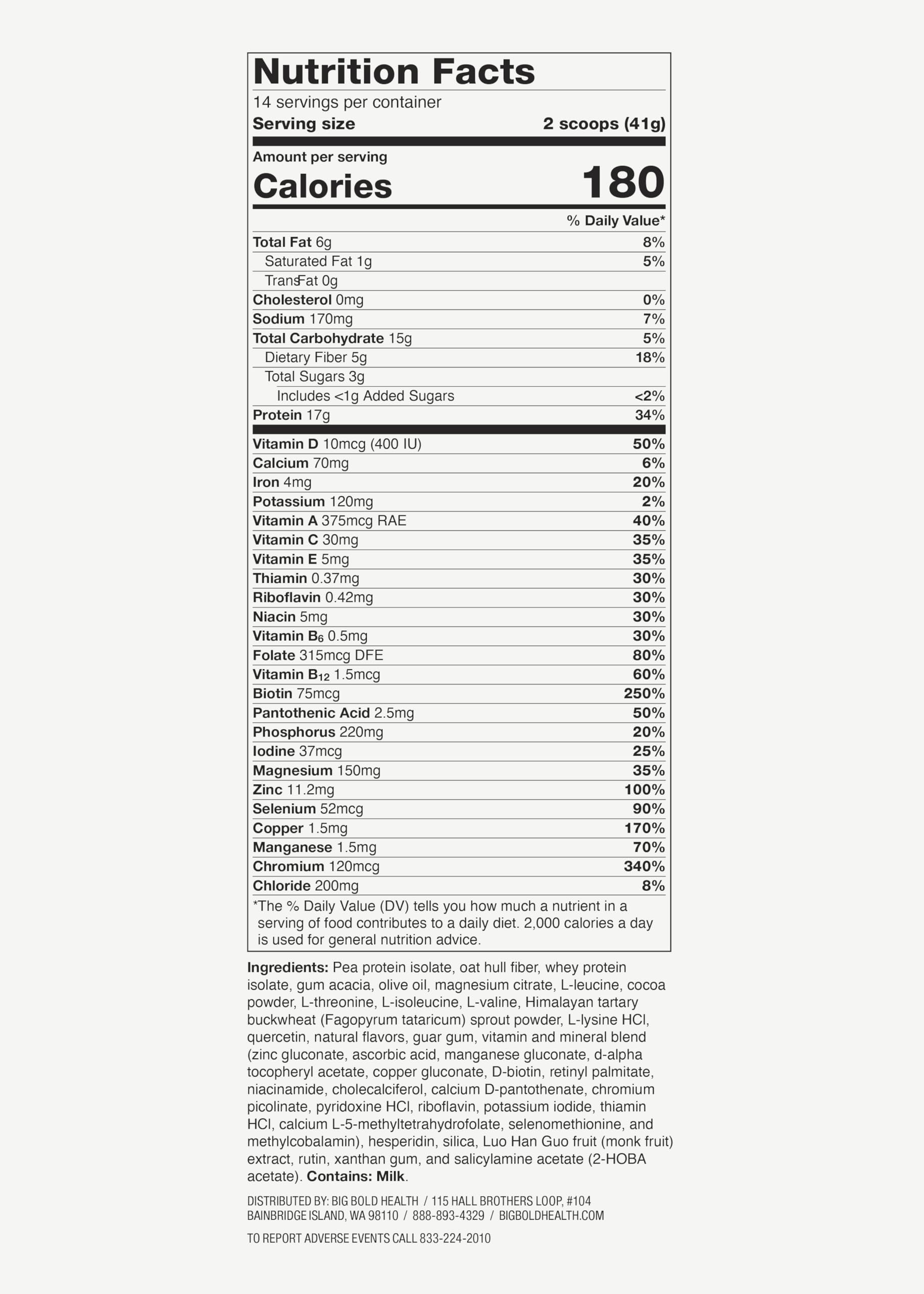 BIG BOLD HEALTH HTB Rejuvenate: uso diario cómodo para desayunos o meriendas.